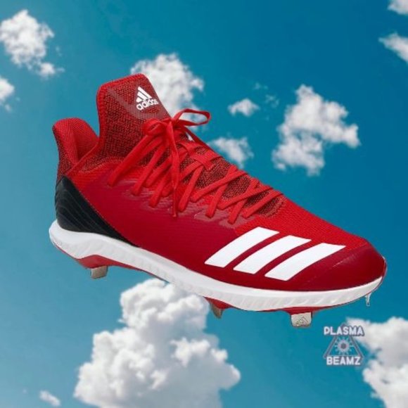 Adidas Icon Bounce Hybrid Red Baseball Cleats NWT - Picture 2 of 15